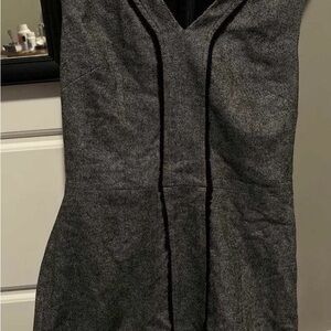 Banana Republic Black and Gray Herringbone Dress